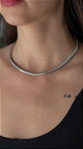 Colar Choker Malha Snake / Fio Alemão