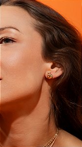 Brinco Linha Dupla Cravejada