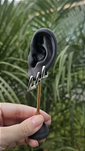 Brinco Trio De Argola Triangular Crescente