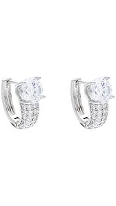 Brinco Argola Cravejada com Ponto de Luz