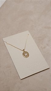 Colar Oval Com Baguete de Zircônia Central