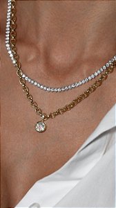 Colar Riviera 3 Garras 3mm - PREMIUM