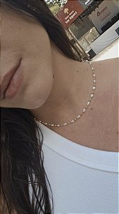 Colar Esferas e Pérolas