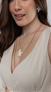 Colar Longo Estrela do Mar Branca