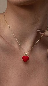 Colar Coração Vermelho