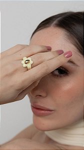 Anel Flor Yellow Butter