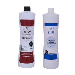 Kit escova progressiva orgânica sem formol para loiras + shampoo desmineralizante