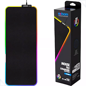 Mouse Pad Gamer LED RGB Extra Grande 80x30 cm