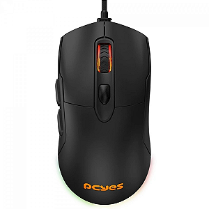 MOUSE GAMER PCYES MALUS BLACK VULCAN - 12400 DPI