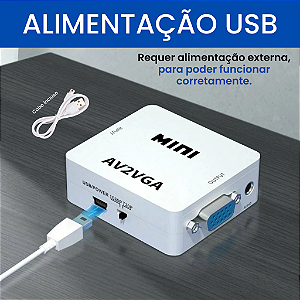 Adaptador conversor Audio / VGA para AV