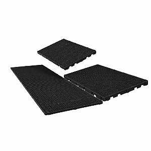Estrado Plástico Modular Piso Reforçado 100x60x4,5cm Preto