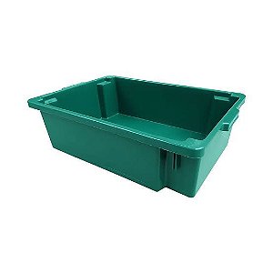 Caixa Plástica 45 Litros Pescados Empilhável Verde