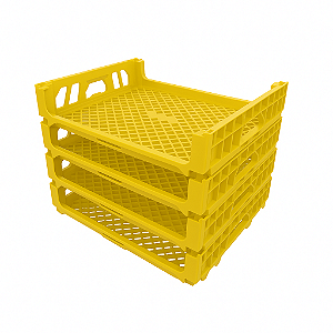 Bandeja Grade Para Pão 51 Litros - Amarelo