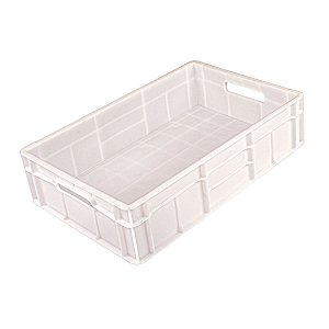 Caixa Plástica Natural Fechada 26 Litros Reforçada Congelamento/Freezer