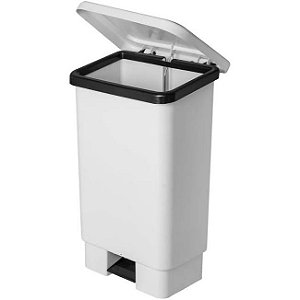 Lixeira de Plástico com Pedal Reforçada 75 Litros Branca