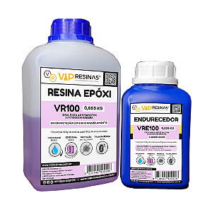 Resina Epóxi com Proteção UV VR100 1kg – Baixa Espessura / Baixa viscosidade (VipResinas)
