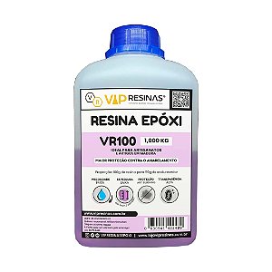 Resina Epóxi com Proteção UV VR100 1,5kg – Baixa Espessura / Baixa viscosidade (VipResinas)