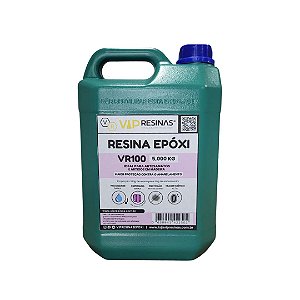 Resina Epóxi com Proteção UV VR100 7,5kg – Baixa Espessura / Baixa viscosidade (VipResinas)