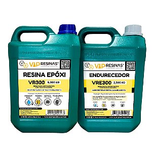 Resina Epóxi com Proteção UV VR300 7,5kg – Alta Espessura / Baixa viscosidade (VipResinas)