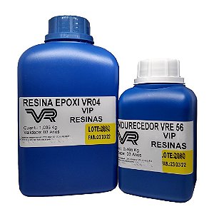 Resina Epóxi Rígida VR04 1,5kg – Baixa Espessura / Média viscosidade (VipResinas)