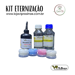 Kit Artesanato Iniciante Resina Epóxi Vip Resinas Kit 1Kg VR100 - Epoxi  Color