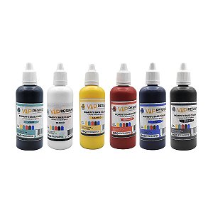 Kit 6 Cores Corante Líquido Resina Gesso 50g Pigmento Epóxi