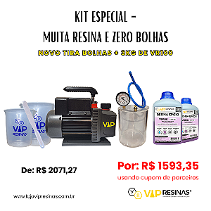 Kit - Muita Resina e Zero Bolhas, VR100 3kg