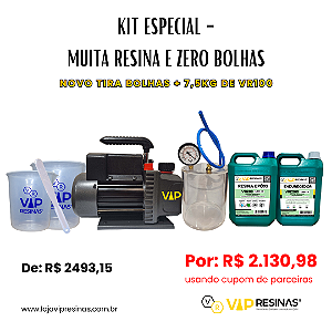 Kit - Muita Resina e Zero Bolhas, VR200 7,5kg