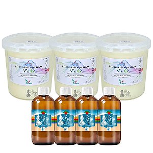 Kit Faça Você Mesmo Velas Aromáticas Cera de Palma 2,7kg