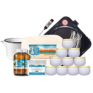Kit Iniciante para Produção de Velas Aromáticas Completo com Cera de Coco