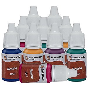 Pigmento para Resina Epóxi Saramanil 10ml Diversas Cores