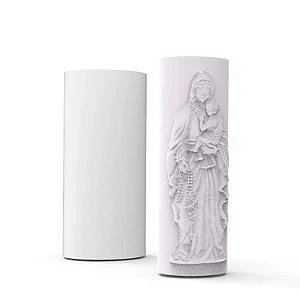 Molde de Silicone Virgem Maria com Menino Jesus Vela de Sete Dias para Sabonetes, Velas e Resina Artesanal