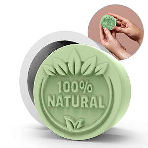 Molde de Silicone Redonda 100% Natural Folhas para Sabonetes, Velas e Resina Artesanal