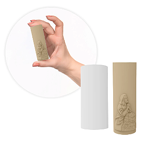 Molde de Silicone Mini Vela de Sete Dias Jesus Orando para Sabonetes, Velas e Resina Artesanal
