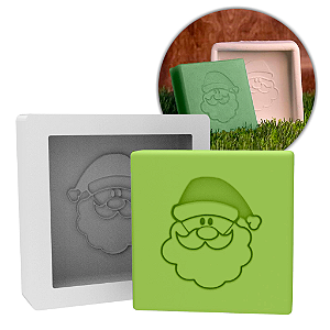 Molde de Silicone Barra Papai Noel para Sabonetes, Velas e Resina Artesanal