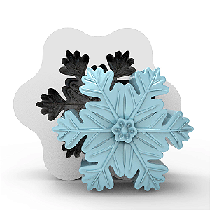 Molde de Silicone Floco de Neve para Sabonetes, Velas e Resina Artesanal
