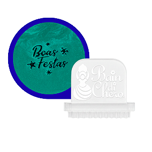 Carimbo Acrilico para Sabonetes modelo Natalino - Boas Festas