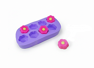 Molde de Silicone Florzinha p/ Lavabo para Sabonetes, Velas e Resina Artesanal