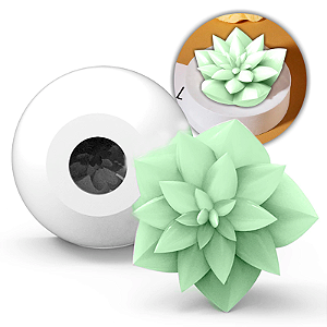 Molde de Silicone Flor Suculenta para Sabonetes, Velas e Resina Artesanal