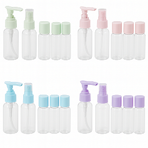 Kit de Frascos para Viagem 6 unidades portatil de plástico