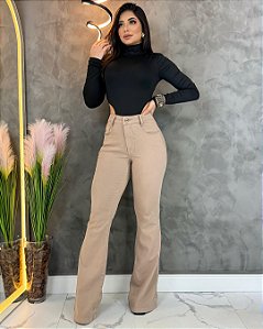 Calça Jeans Flare - Color Capuccino