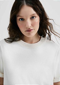 Blusa Feminina Manga Curta Em Malha de Algodão - Hering