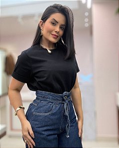 Blusa Feminina Manga Curta em Malha Super Cotton - Hering