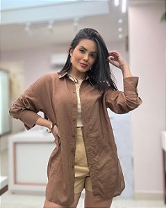 Camisa Manga Longa em Viscolinho - Hering