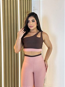 Conjunto Fitness Feminino - Pandora Zero Transparência #Desconto