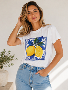 T-Shirt Lemon Blue