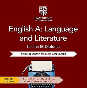 Livro ENGLISH A LANGUAGE AND LITERATURE FOR THE IB DIPL DE V