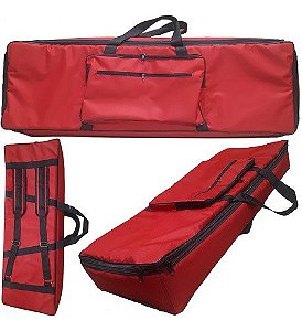 Capa Bag Para Piano Yamaha Dgx660 Vermelho Nylon Master Luxo