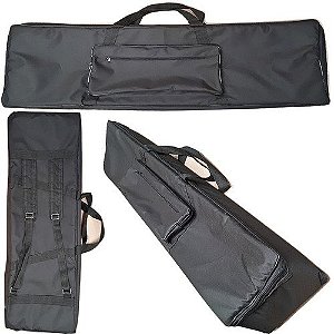 Capa Bag Para Teclado Alesis Qx49 Nylon Master Luxo Preto