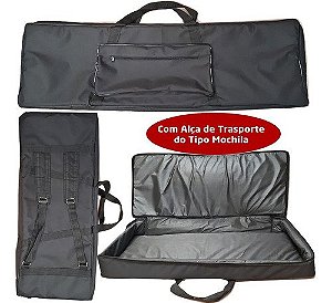 Capa Bag Para Teclado Yamaha Psr-ew300 Master Luxo Preto